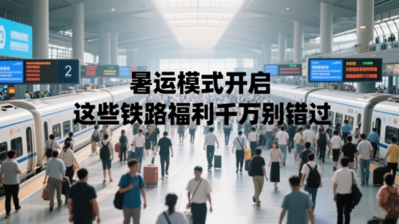 暑运模式开启 这些铁路福利千万别错过