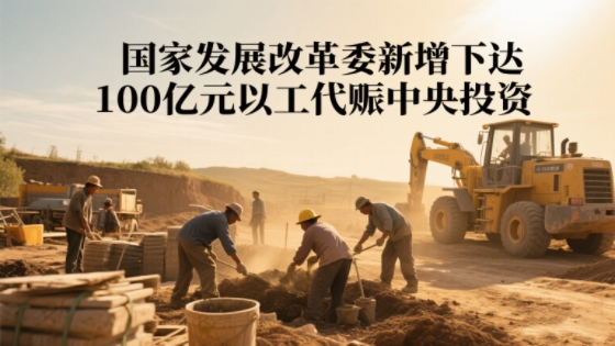 国家发展改革委新增下达100亿元以工代赈中央投资