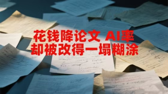 花钱降论文AI率却被改得一塌糊涂——代降论文AI率服务乱象调